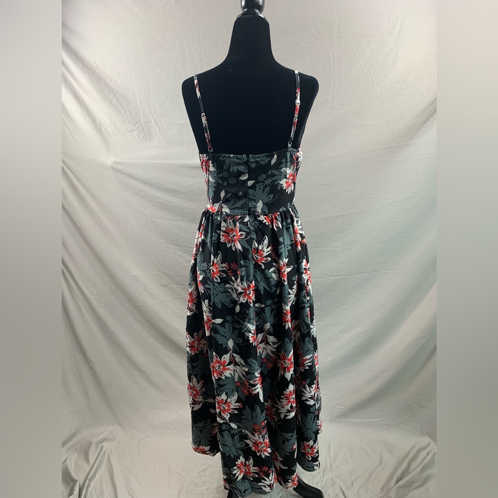 Black Boho Floral Print Twist Front Cami Dress - Picture 10 of 10